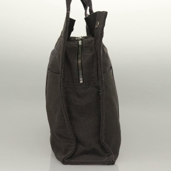 HERMES Her Line MM Hand Bag Canvas Gray Auth - Picture 11 of 15